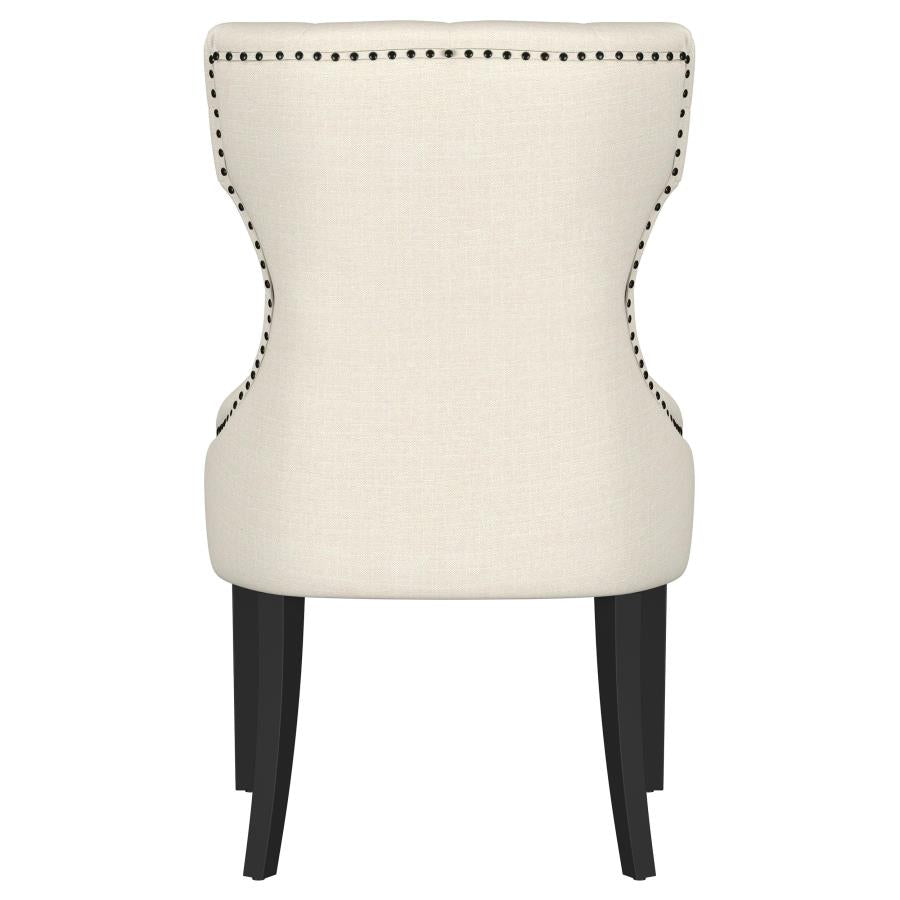 Baney Fabric Upholstered Dining Side Chair Cream and Black