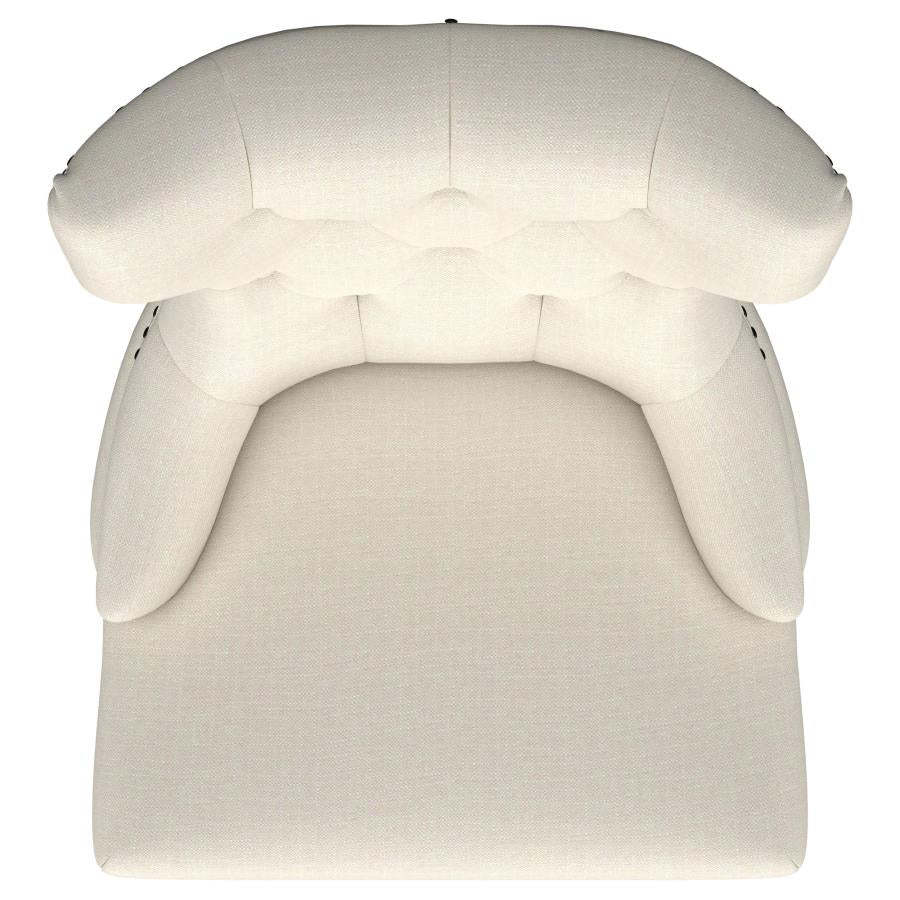 Baney Fabric Upholstered Dining Side Chair Cream and Black