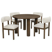 Faulkner 5-piece 48-inch Round Dining Set Cream
