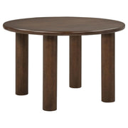 Faulkner 48-inch Round Wood Dining Table Brown Oak