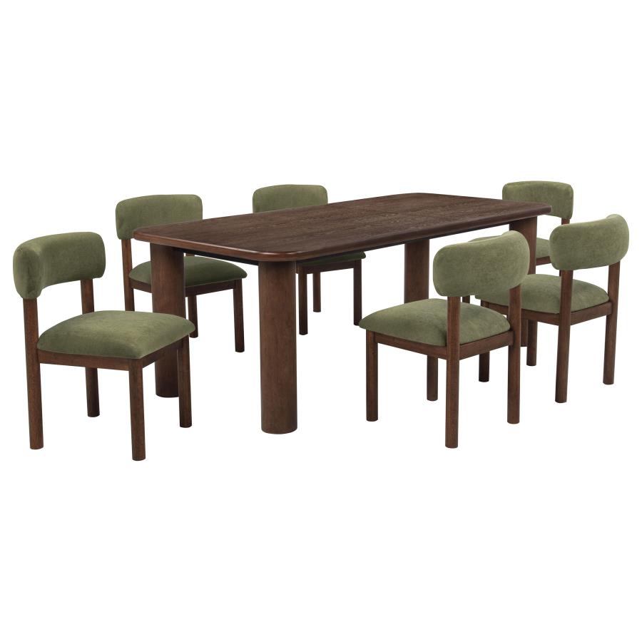 Faulkner 7-piece 84-inch Extension Dining Set Moss Green