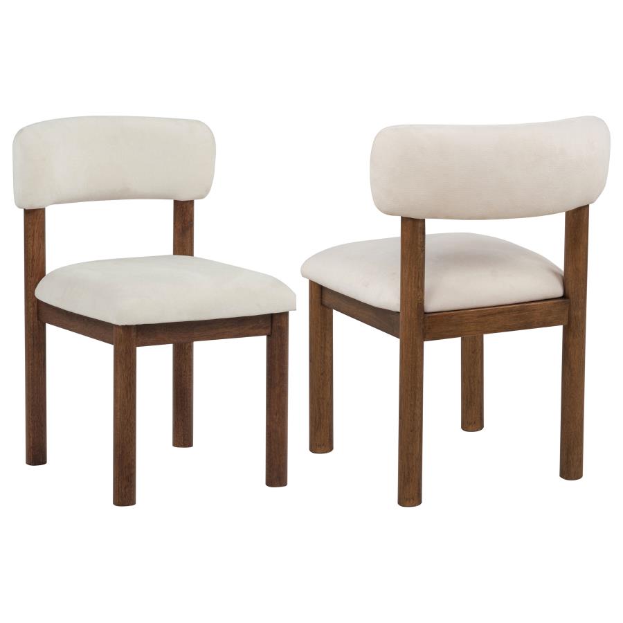 Faulkner Upholstered Dining Side Chair Cream (Set of 2)