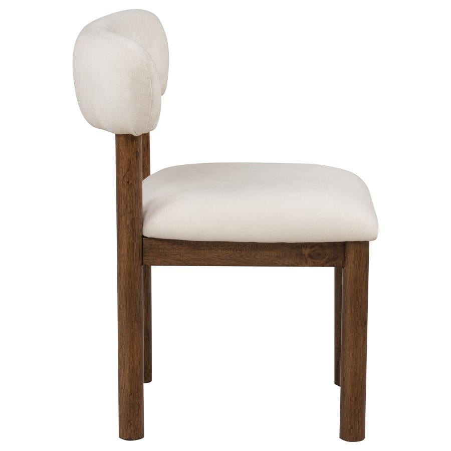 Faulkner Upholstered Dining Side Chair Cream (Set of 2)