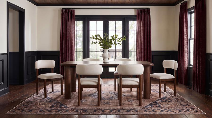 Faulkner Upholstered Dining Side Chair Cream (Set of 2)