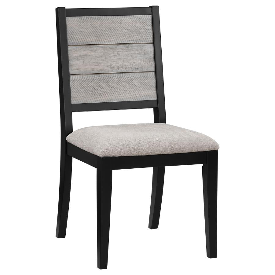 Elodie 5-piece Rectangular Extension Leaf Dining Set Grey and Black