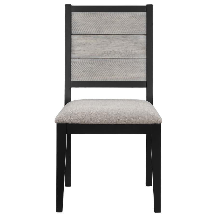 Elodie 5-piece Rectangular Extension Leaf Dining Set Grey and Black