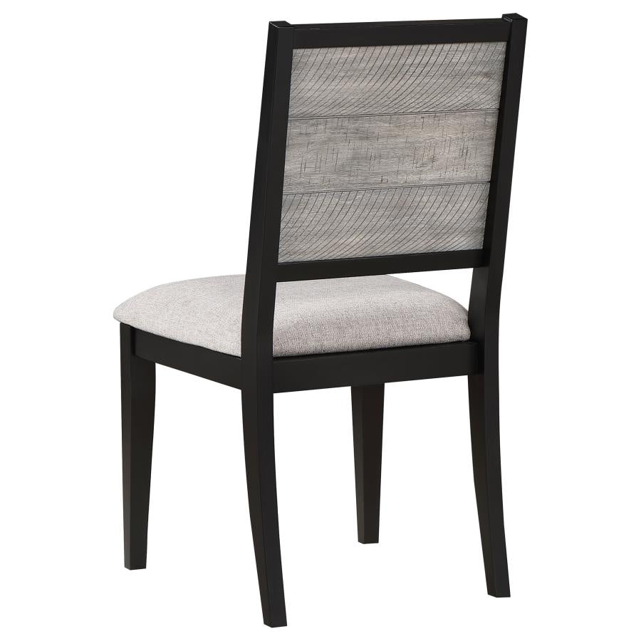 Elodie 5-piece Rectangular Extension Leaf Dining Set Grey and Black
