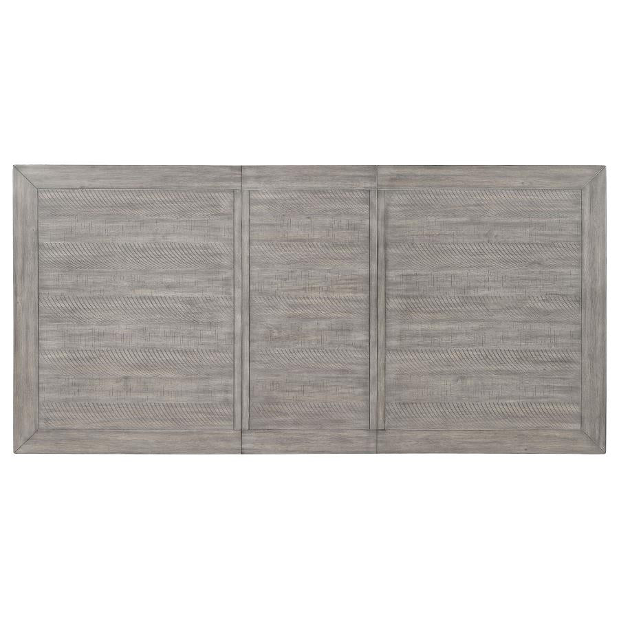 Elodie Rectangular 78-inch Extension Leaf Dining Table Grey and Black