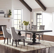 Phelps 5-piece Rectangular Dining Table Set Distressed Noir