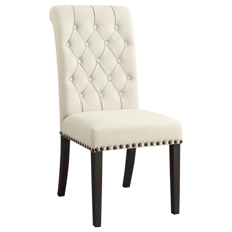 Phelps 5-piece Extension Dining Set with Upholstered Chairs Distressed Noir