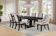 Phelps 7-piece Rectangular Dining Table Set Distressed Noir
