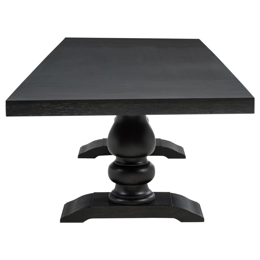 Phelps 7-piece Extension Dining Set Distressed Noir