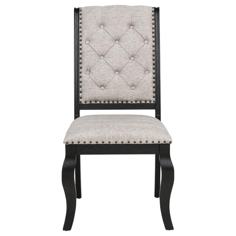 Phelps 9-piece Extension Dining Set with 2 Arm Chairs Distressed Noir