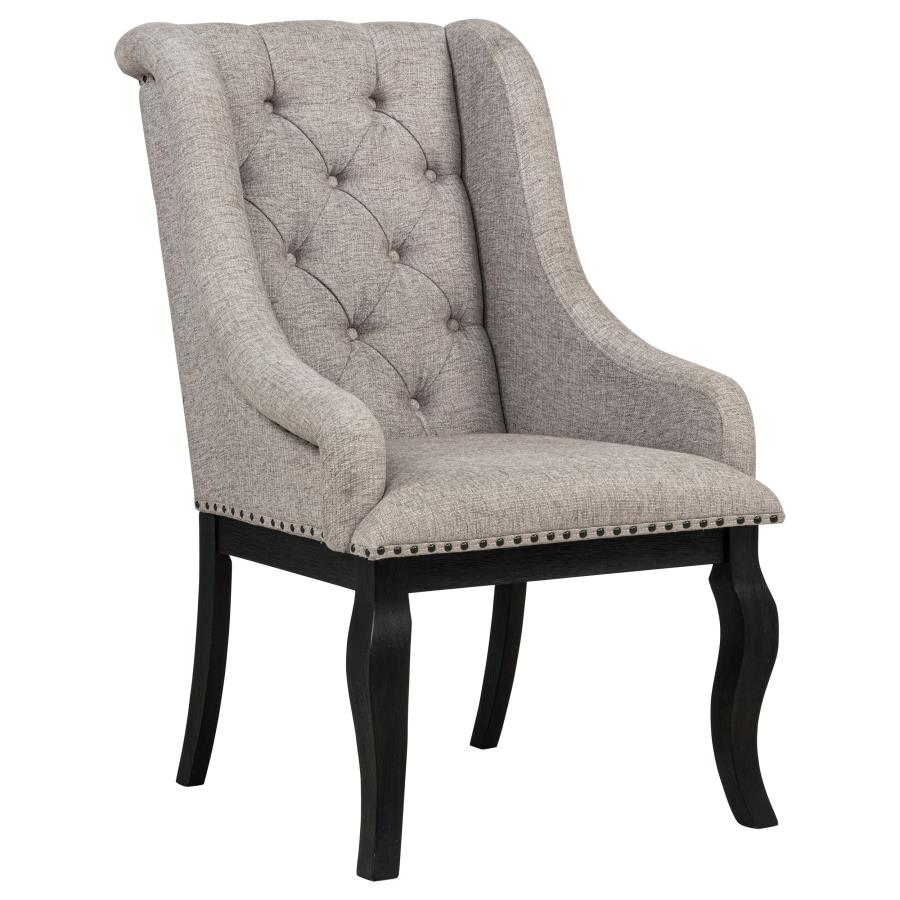 Phelps 9-piece Extension Dining Set with 2 Arm Chairs Distressed Noir