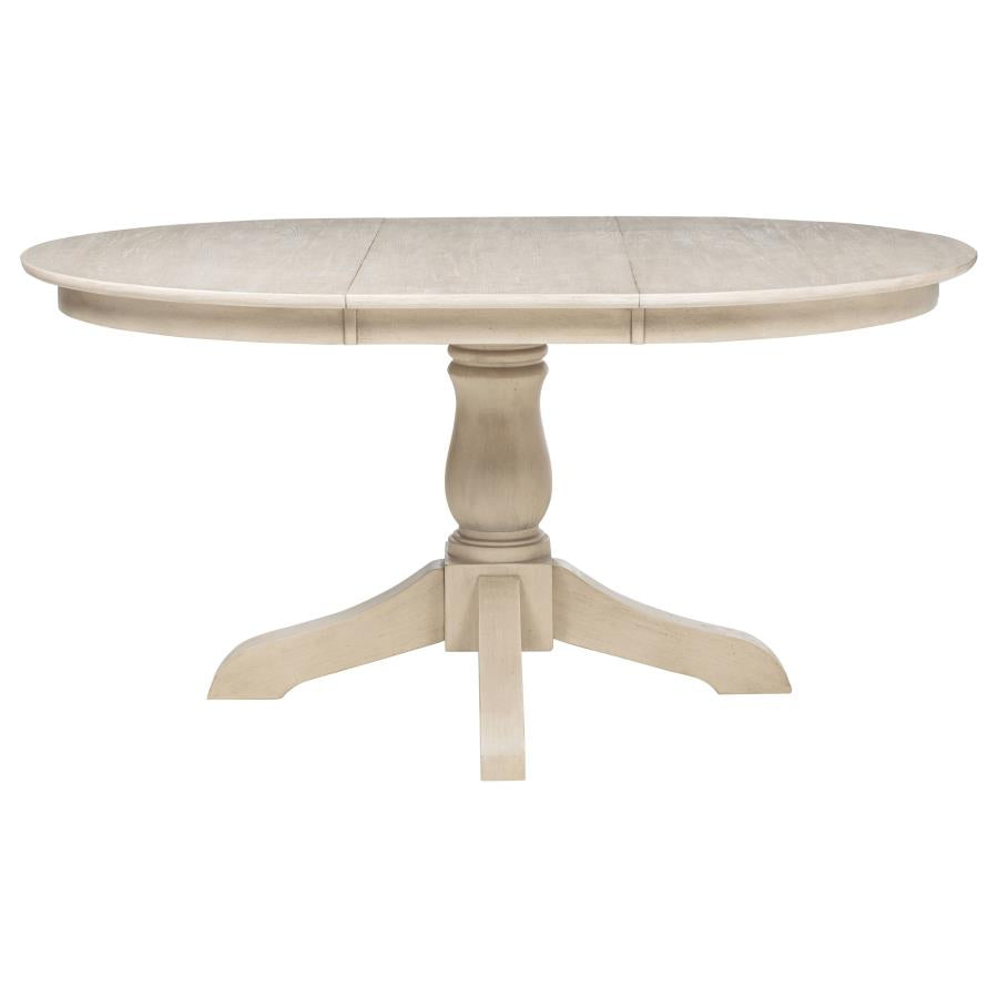 Orrison Oval 62-inch Wood Extension Leaf Dining Table Linen