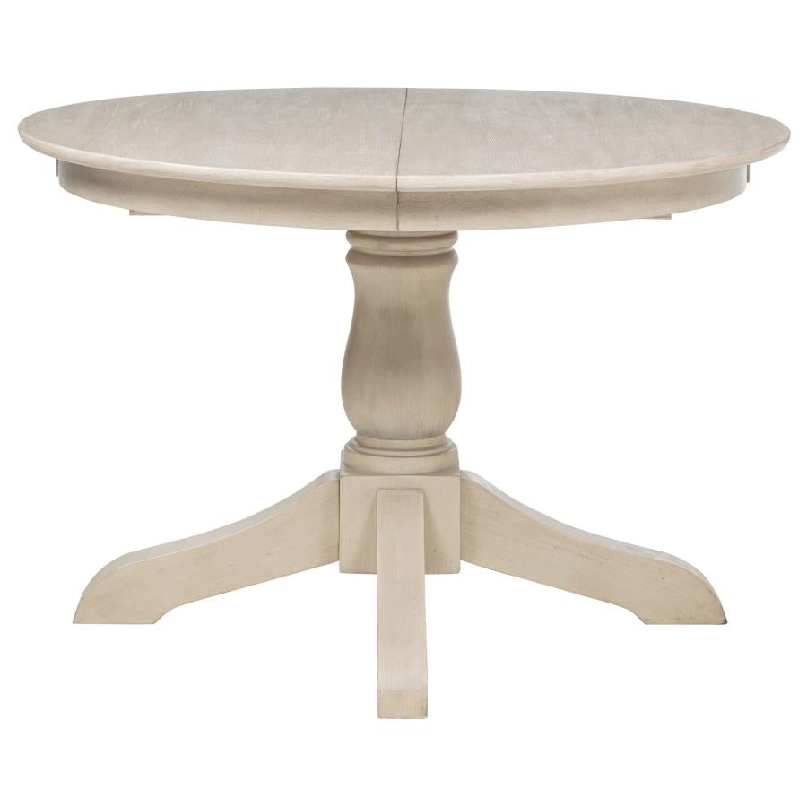 Orrison Oval 62-inch Wood Extension Leaf Dining Table Linen