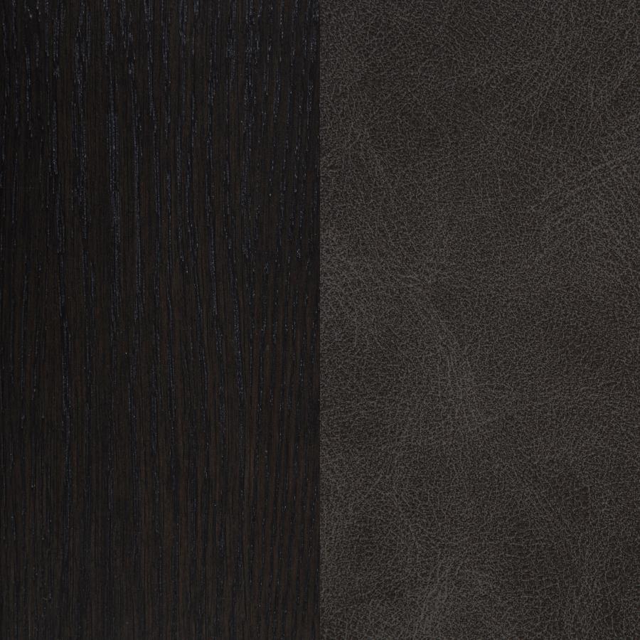 Averill Faux Leather Upholstered Dining Side Chair Dark Grey (Set of 2)