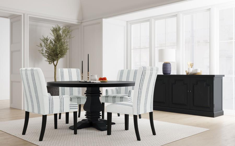 Herran Upholstered Dining Side Chair Beige (Set of 2)
