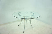 Kline 48-inch Round Glass Top Dining Table Chrome