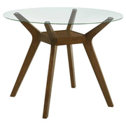 Paxton Round 48-inch Glass Top Counter Height Dining Table Brown