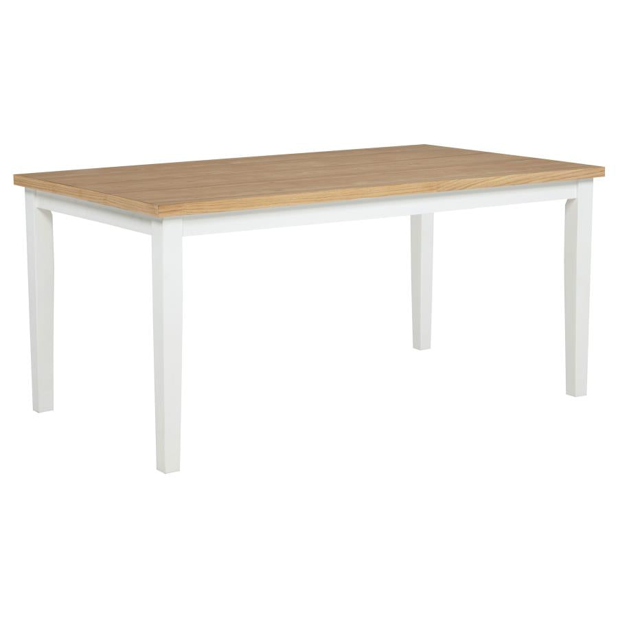 Andrews 7-piece Dining Set with White Chairs Light Ash and White