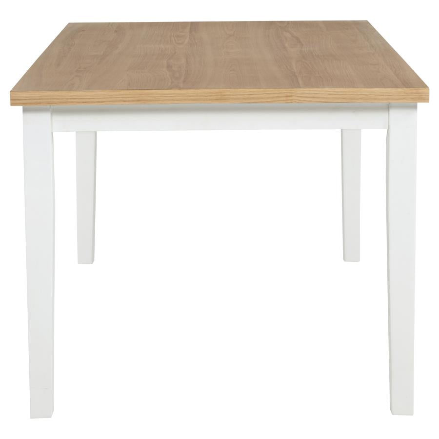 Andrews 7-piece Dining Set with White Chairs Light Ash and White