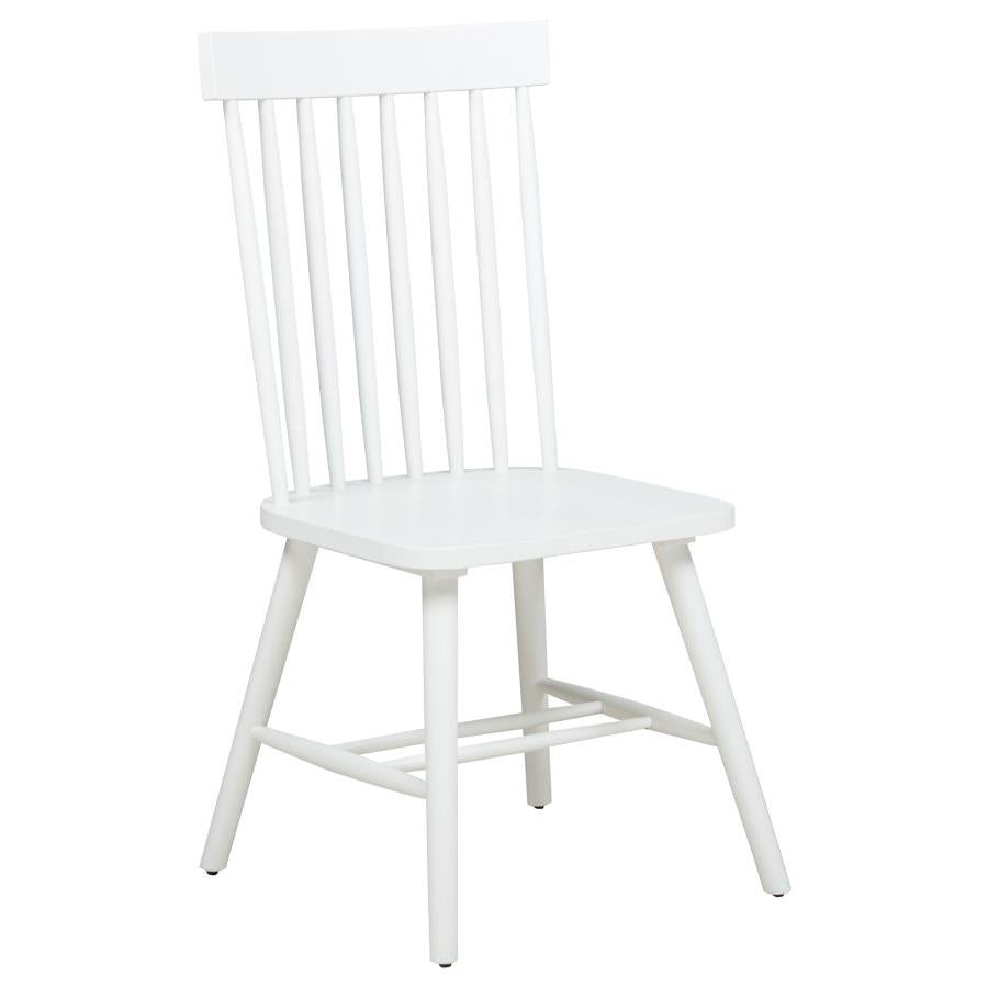 Andrews 7-piece Dining Set with White Chairs Light Ash and White