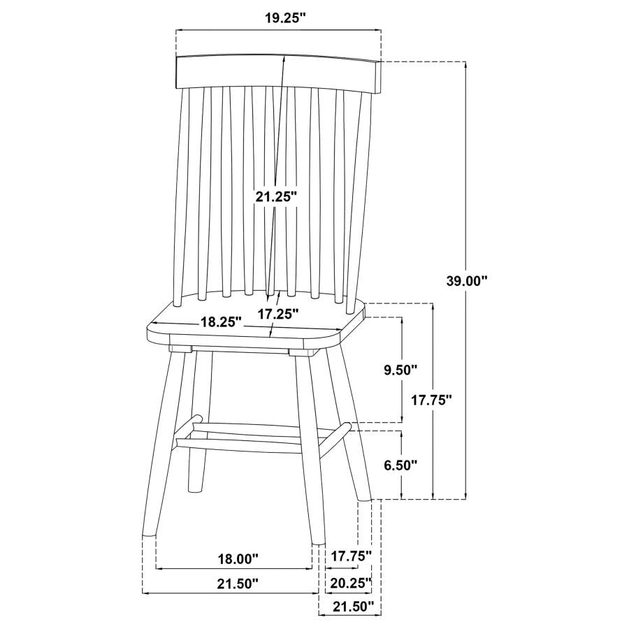 Andrews 7-piece Dining Set with White Chairs Light Ash and White