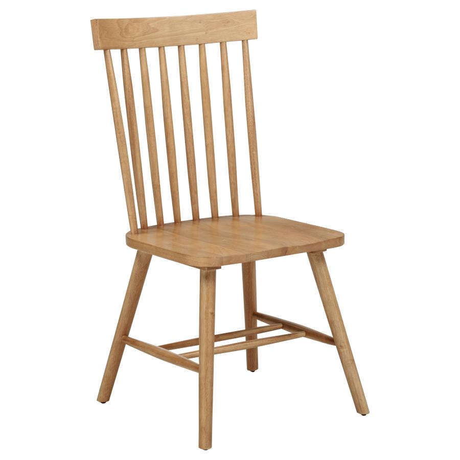 Andrews 7-piece Dining Set with Light Ash Chairs Light Ash and White