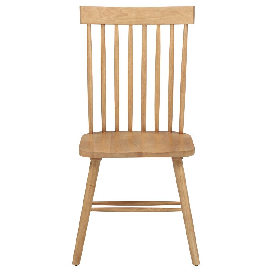 Andrews 7-piece Dining Set with Light Ash Chairs Light Ash and White