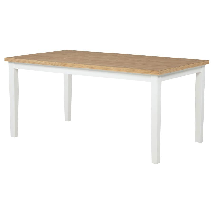 Andrews 66-inch Rectangular Dining Table Light Ash and White