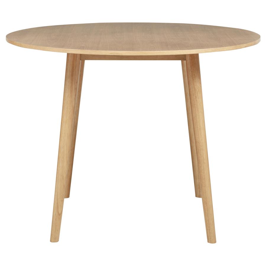 Andrews 5-piece Round Counter Dining Set Light Ash and White