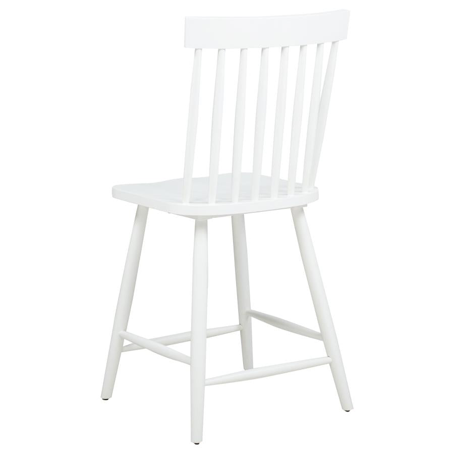 Andrews 5-piece Round Counter Dining Set Light Ash and White