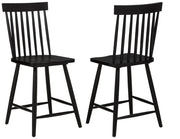 Andrews Windsor Counter Height Dining Side Chair Black (Set of 2)