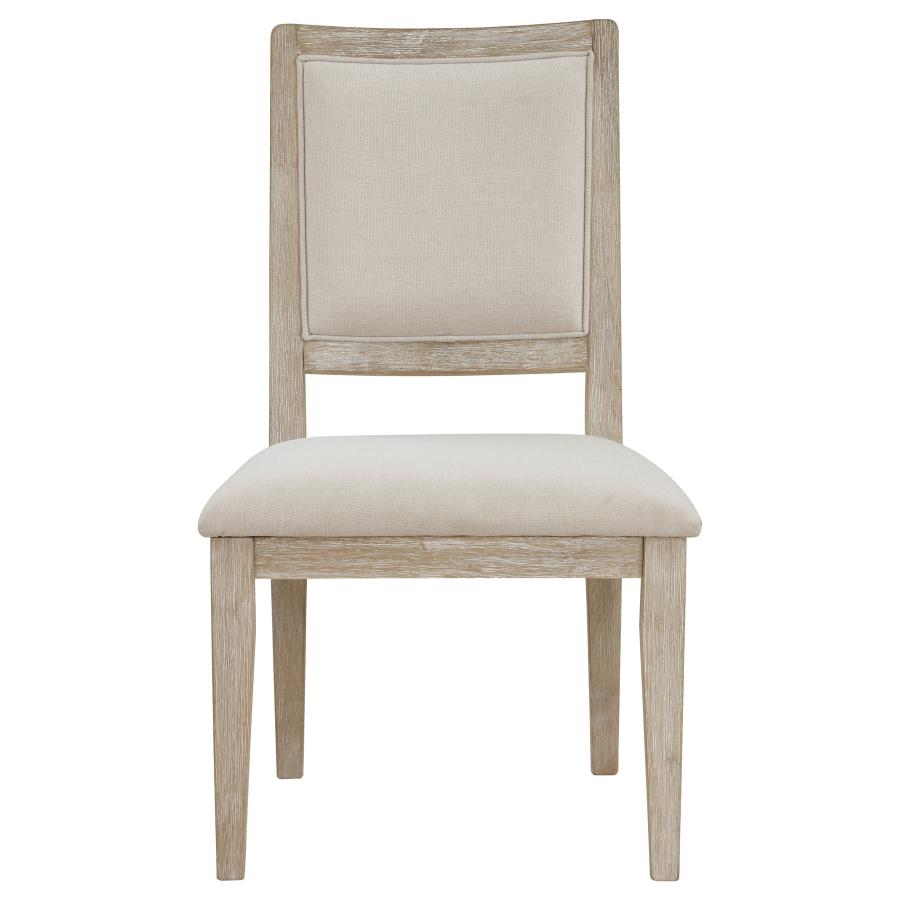 Trofello 5-Piece Farmhouse Round Pedestal Dining Set White Washed