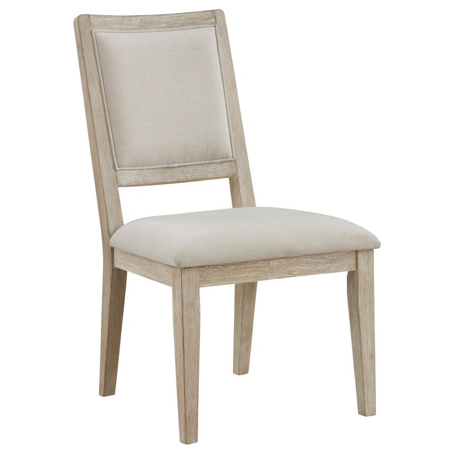 Trofello Upholstered-Back Dining Side Chair White Washed (Set of 2)