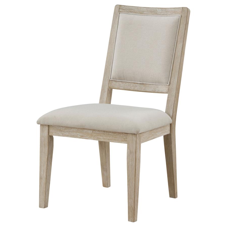 Trofello Upholstered-Back Dining Side Chair White Washed (Set of 2)