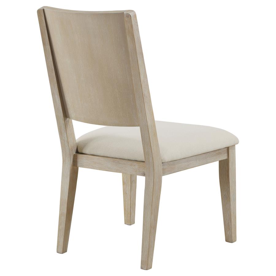 Trofello Upholstered-Back Dining Side Chair White Washed (Set of 2)