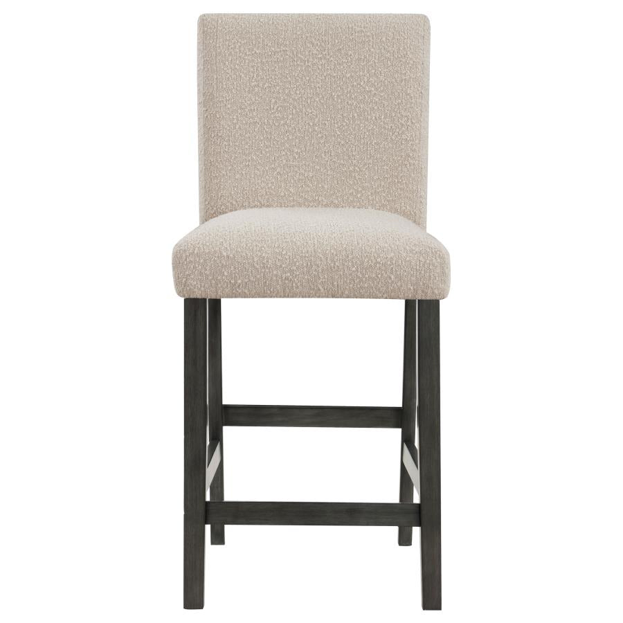 Alba Boucle Upholstered Counter Chair Beige (Set of 2)