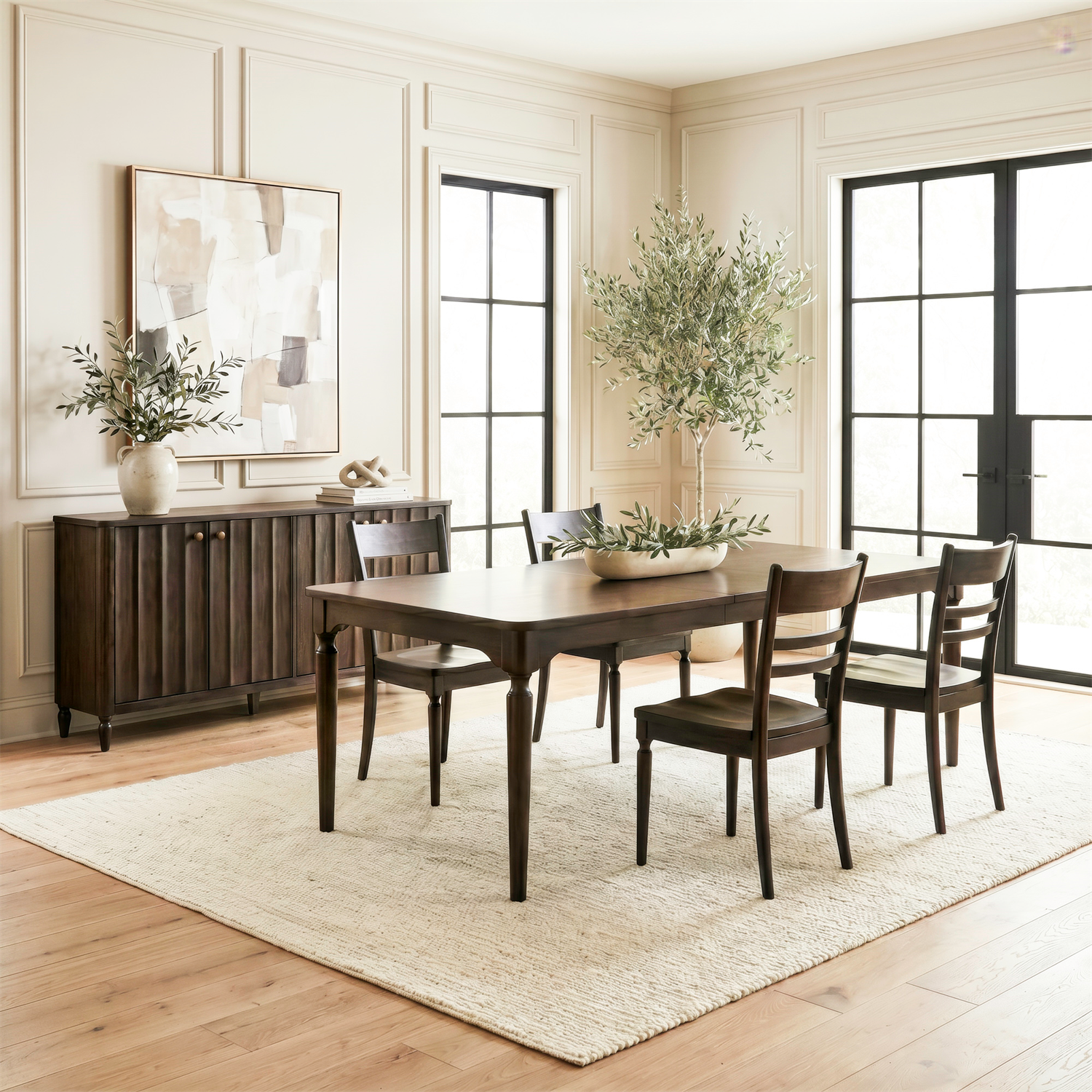 Wesley Hall 5 Piece Rectangular Table Set