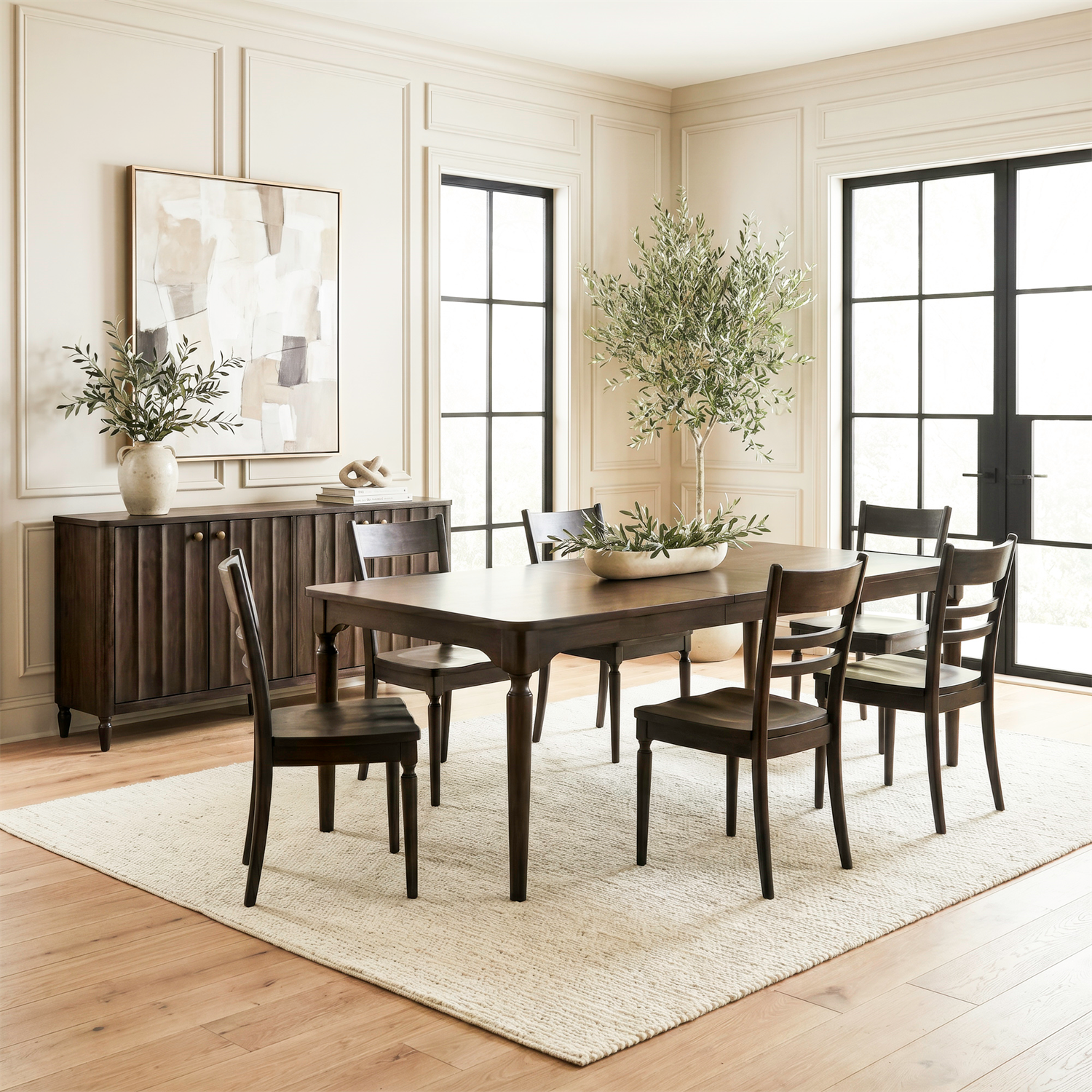 Wesley Hall 7 Piece Rectangular Table Set