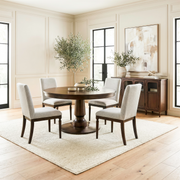 Wesley Hall Opt 5 Piece Pedestal Table Set
