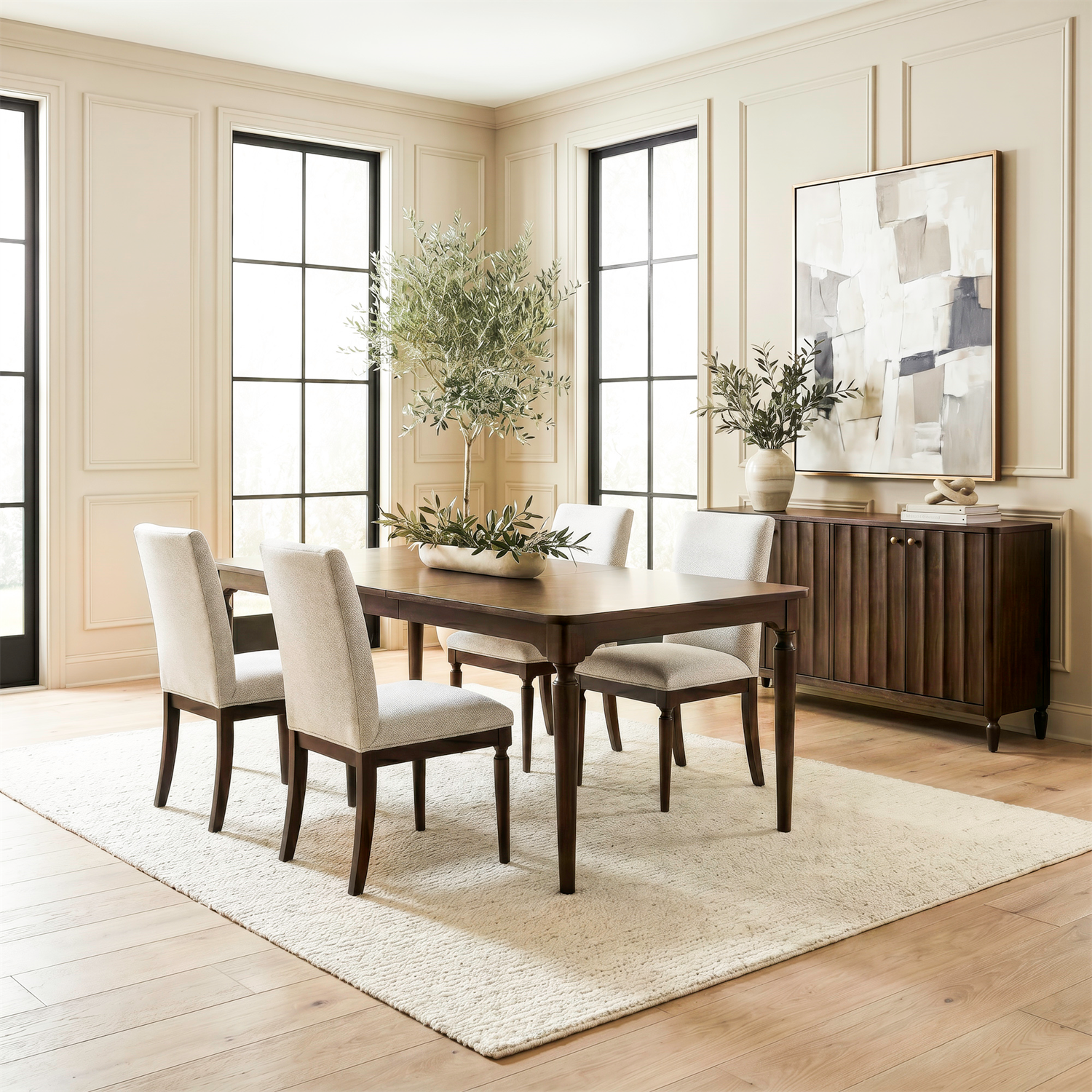 Wesley Hall Opt 5 Piece Rectangular Table Set