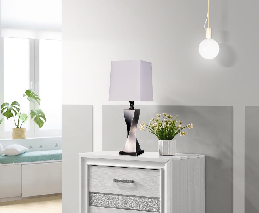 Keene 30-inch Tapered Shade Table Lamp Silver (Set of 2)