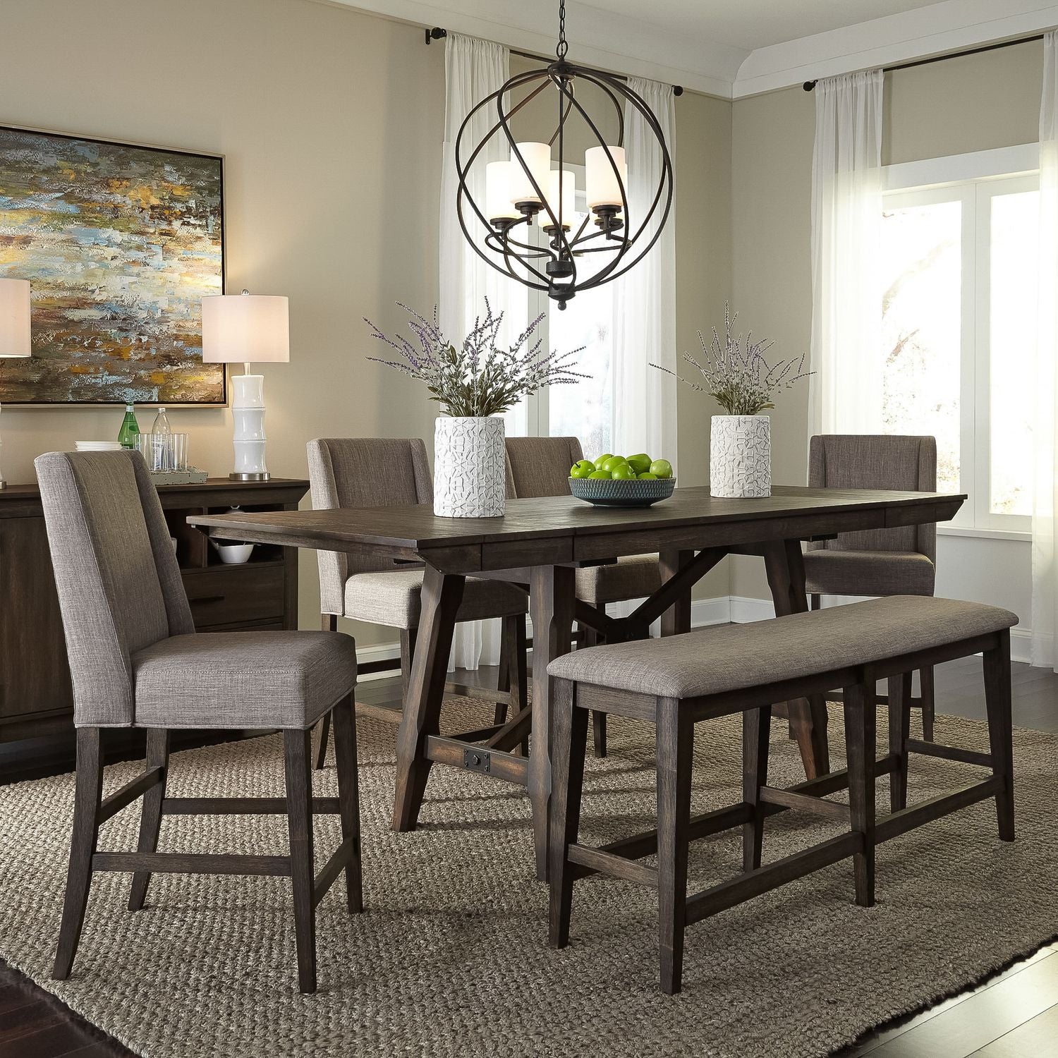 Double Bridge Opt 6 Piece Gathering Table Set