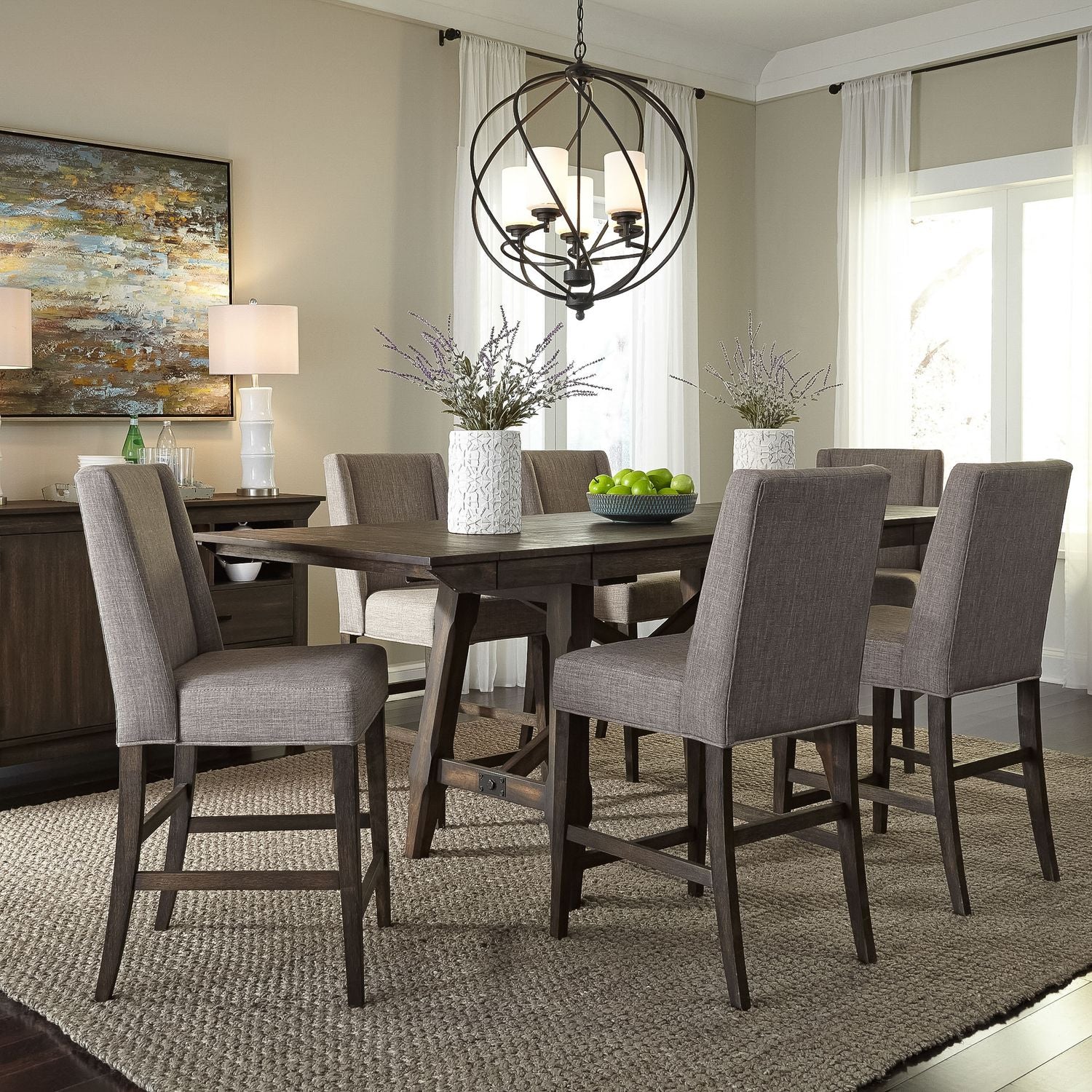 Double Bridge Opt 7 Piece Gathering Table Set