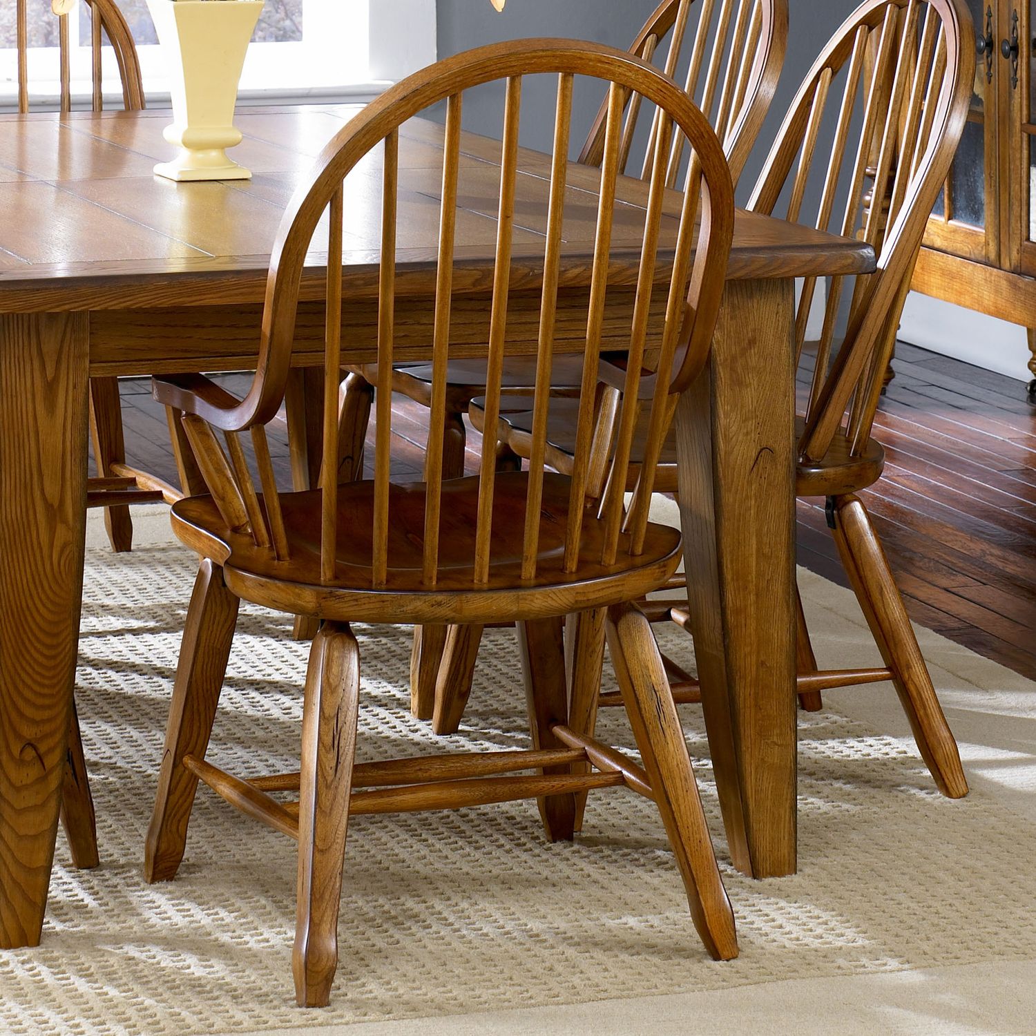 Treasures Bow Back Arm Chair - Oak