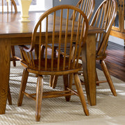 Treasures Bow Back Arm Chair - Oak