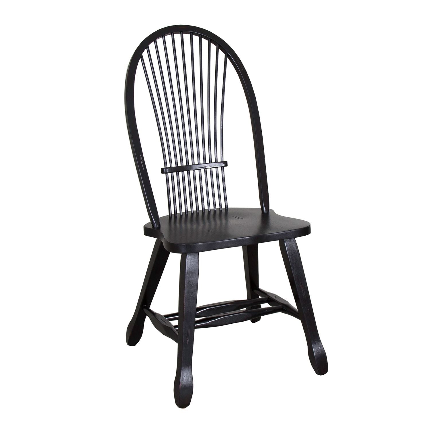 Treasures Sheaf Back Side Chair - Black