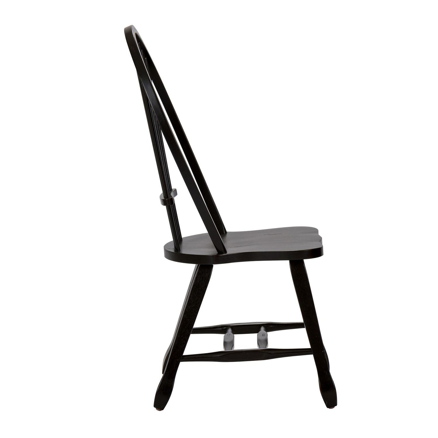 Treasures Sheaf Back Side Chair - Black